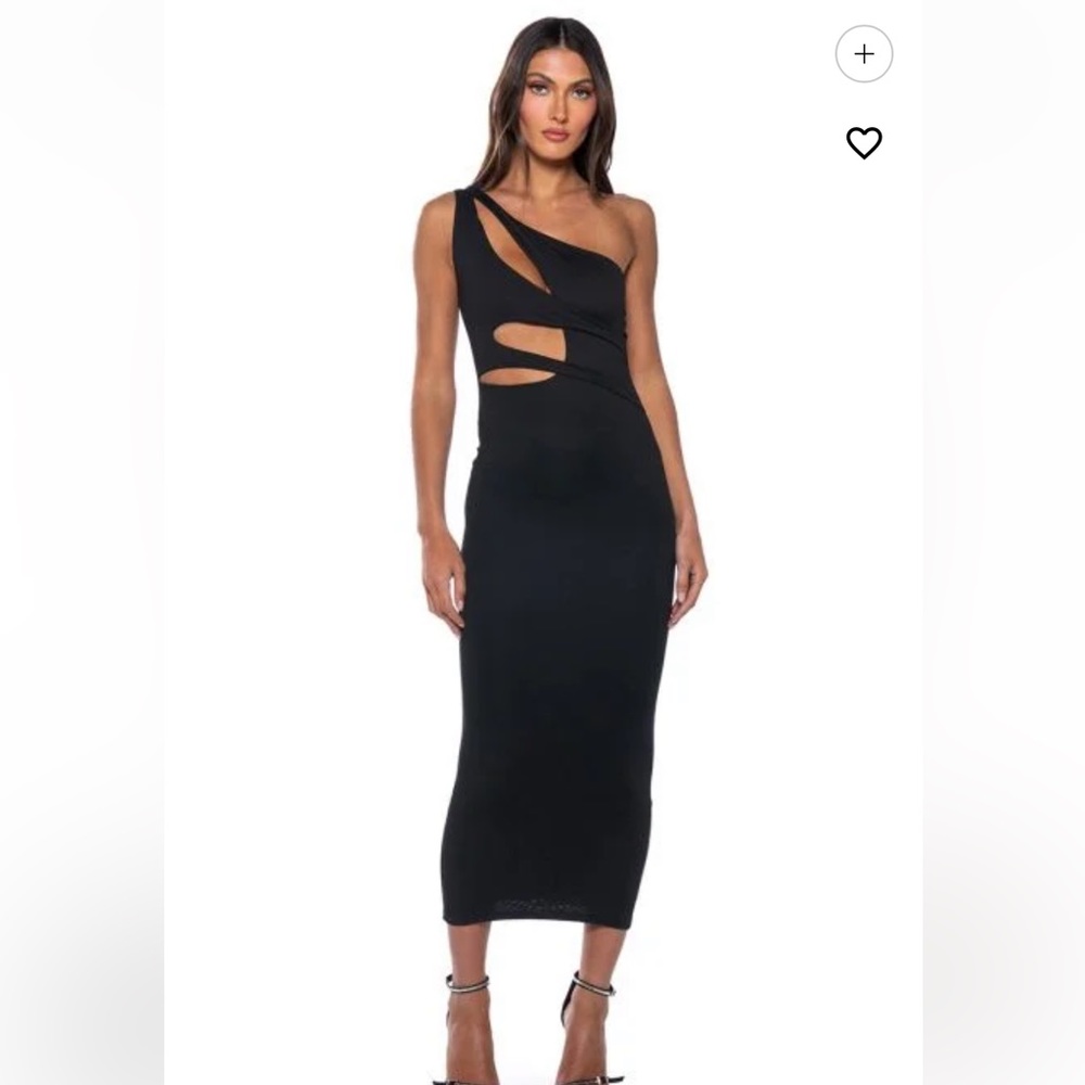 Akira Knit Black Cutout Jersey Dress Size M